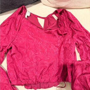 Veronica Beard Pink Paisley Blouse
